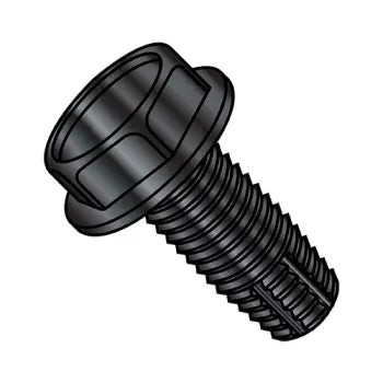 JFAST 3720FWB - 3/8-16X1 1/4  Unslotted Indent Hex Washer Thread Cutting Screw Type F Full Thread Black Oxide, Case Quantity: 
700