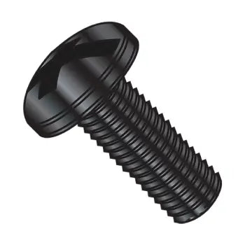 6-32 x 3/4 Combination Pan Head Machine Screw Fully Threaded Black Oxide