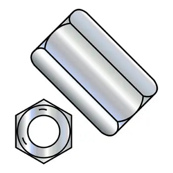 JFAST 141407NCUP5 - 1/4-20X7/8  Hex Rod Coupling Nut 7/16 Across Flats Grade 5 Zinc, Case Quantity: 
750