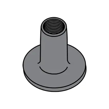 JFAST 0804NWR - 8-32X1/4  WELD NUT WITH .718 ROUND BASE Steel Plain, Case Quantity: 
1,000