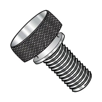 6-32 x 1/2 Knurled Thumb Screw with Washer Face Fully Threaded 18-8 Stainless Steel
