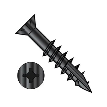 JFAST 0940DXF17DB8 - 9-10 X 2 1/2 Square Phillips #8 Flat with Nibs Wood Type 17 Black Oxide, Case Quantity: 
3,000