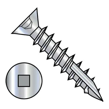 JFAST 0916DQF17NN - 9-10X1  #2 Square Drive Flat Head No Nibs Deep Thread Type 17 Full Thread Zinc Bake, Case Quantity: 
5,000