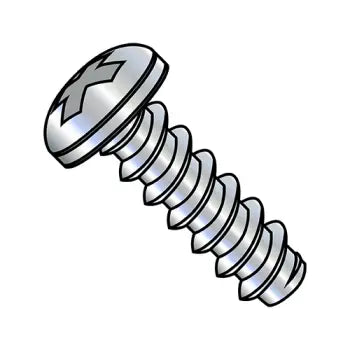 JFAST 1224BPP - 12-14X1 1/2  Phillips Pan Self Tapping Screw Type B Fully Threaded Zinc and Bake, Case Quantity: 
2,000