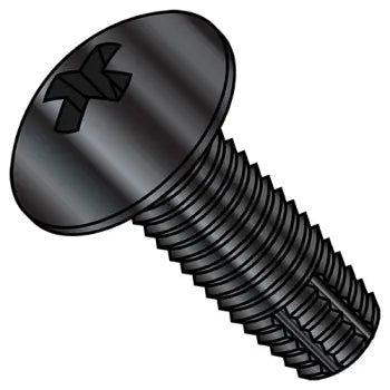 JFAST 1006FPTBZ - 10-24X3/8  Phillips Truss Thread Cutting Screw Type F Fully Threaded Black Zinc and Bake, Case Quantity: 
9,000