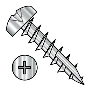 JFAST 1016DPP17188 - 10-9 X 1 Phillips Pan Deep Thread Type 17 Fully Threaded Stainless Steel, Case Quantity: 
1,250