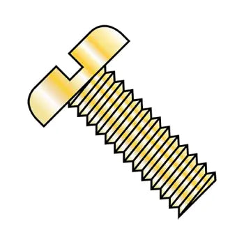 JFAST 1208MSPY - 12-24X1/2  Slotted Pan Machine Screw Fully Threaded Zinc Yellow ROHS, Case Quantity: 
5,000