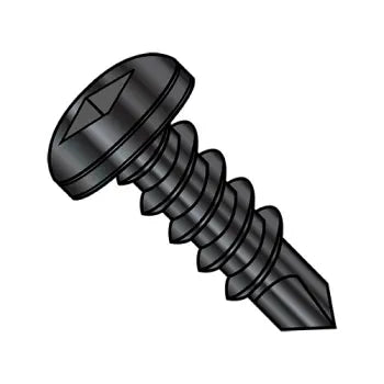 JFAST 1016KQPB - 10-16X1  Square Drive Pan Self Drilling Screw Full Thread Black Oxide, Case Quantity: 
2,000