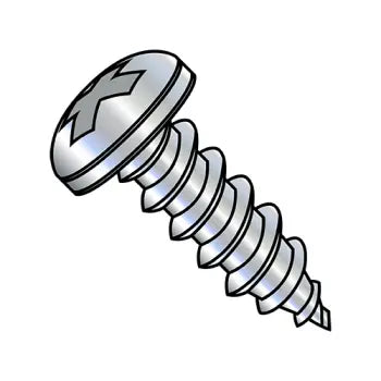 JFAST 0816ABPP - 8-18X1  Phillips Pan Self Tapping Screw Type A B Fully Threaded Zinc And Bake, Case Quantity: 
5,000