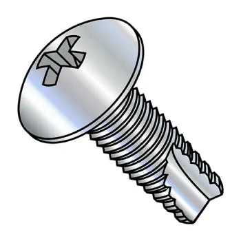 6-32 x 1/2 Phillips Truss Head Thread Cutting Screw Type 23 Fully Threaded Zinc Plated
