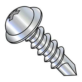 JFAST 1016KPRW - 10-16X1  Phillips Round Washer Head Self Drilling Screw Full Thread Zinc and Bake, Case Quantity: 
5,000