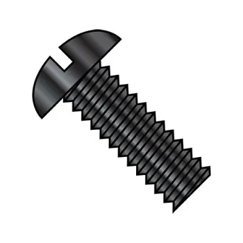 JFAST 0604MSRB - 6-32X1/4  Slotted Round Machine Screw Fully Threaded Black Oxide, Case Quantity: 
10,000