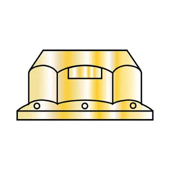 JFAST 14NTRY - 1/4-20  Regular Flange Top Lock Hex Nut Grade G Zinc Yellow, Case Quantity: 
3,000