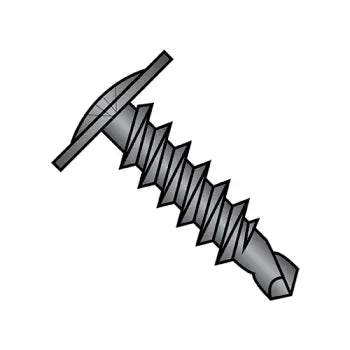 6-20 x 1/2 Phillips Modified Truss Head Fully Threaded Self Drilling Screw Black Phos