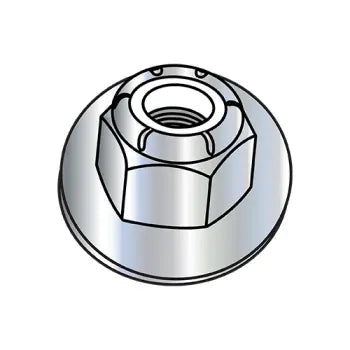 JFAST 11NSFL - 10-32  Nylon Insert Flange Stop Hex Lock Nut Zinc, Case Quantity: 
2,000