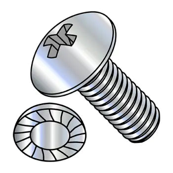 JFAST 1412MPTS - 1/4-20X3/4  Phillips Truss Serrated Full Contour  Machine Screw Fully Threaded Zinc, Case Quantity: 
2,500