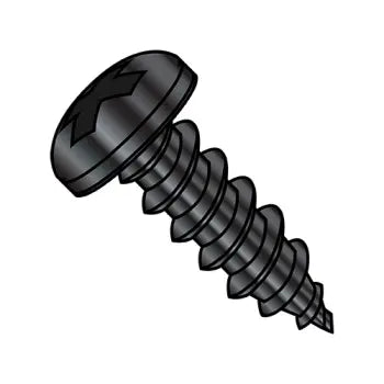 JFAST 0416ABPPB - 4-24X1  Phillips Pan Self Tapping Screw Type A B Fully Threaded Black Oxide, Case Quantity: 
10,000