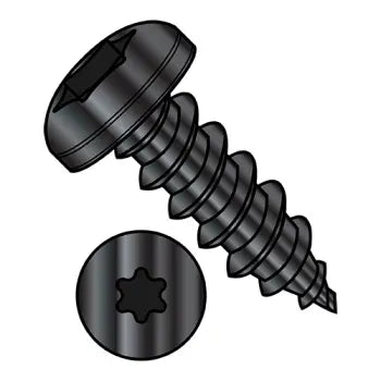 JFAST 1010ABTP188B - 10-16X5/8  6 lobe Pan Self Tapping Screw Type A B Full Thread 18 8 Stainless Steel Black Ox, Case Quantity: 
3,000