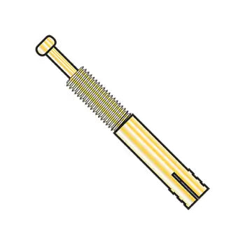 JFAST 1438AEP - 1/4X2 3/8  Expansion Pin Anchor Zinc Yellow, Case Quantity: 
100