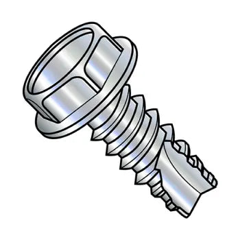 JFAST 14165W - 1/4-14X1  Unslotted Indented Hex Washer Thread Cutting Screw Type 25 Fully Threaded Zinc A, Case Quantity: 
2,000