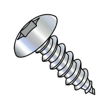 6-20 x 3/8 Six Lobe Truss Head Self-Tapping Sheet Metal Screw Type AB Fully Threaded Zinc Plated