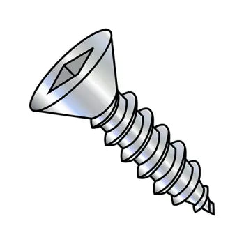 JFAST 0816ABQF - 8-18X1  Square Flat Self Tapping Screw Type A B Fully Threaded Zinc And Bake, Case Quantity: 
7,000
