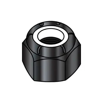 6-32 NM Nylon Insert Hex Lock Nut 18-8 Stainless Steel Black Oxide and Oil