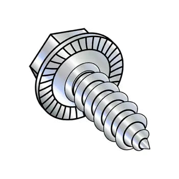 JFAST 1212ABWS - 12-14X3/4  Unslotted Indented Hex Washer Serrated Self Tap Screw Type AB Full Thrd ZincBake, Case Quantity: 
3,000
