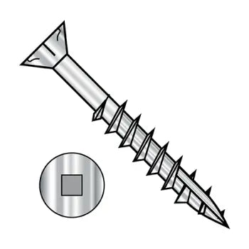 JFAST 1056DQF17188 - 10-8 X 3 1/2 Square Flat with Nibs Deck Type 17 Partially Threaded Stainless Steel, Case Quantity: 
1,000