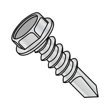 JFAST 1214KW4HC - 12-14X7/8  Unslot Hexwasher #4 Point Self Drill Full Thread ZincBake 1,000 hours Salt Spray, Case Quantity: 
5,000