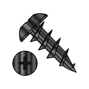 JFAST 0807DPT6DB - 8-11 X 7/16 Phillips #6 Truss Deep Thread Wood Fully Threaded Black Oxide, Case Quantity: 
10,000