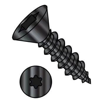 JFAST 1020ABTFB - 10-16X1 1/4  6 Lobe Flat Self Tapping Screw Type AB Fully Threaded Black Oxide, Case Quantity: 
4,000