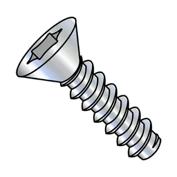 6-20X1/2  Six Lobe Flat Self Tapping Screw Type B Fully Threaded Zinc and Bake