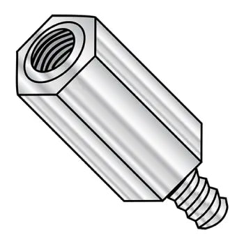 JFAST 101804HMA - 4-40X1 1/8  Three Sixteenths Hex Male Female Standoff Aluminum, Case Quantity: 
1,000