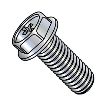 JFAST 1212MPW - 12-24 X 3/4 Phillips Indented Hex Washer Machine Screw Fully Threaded Zinc, Case Quantity: 
3,000