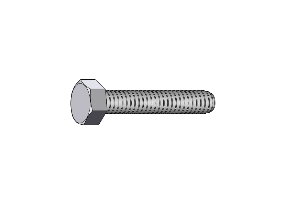 JFAST 4444BHT5 - 7/16-20 x 2 3/4" Hex Tap Bolts, Grade 5, Zinc, Case Quantity: 200