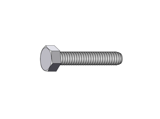 JFAST 4444BHT5 - 7/16-20 x 2 3/4" Hex Tap Bolts, Grade 5, Zinc, Case Quantity: 200